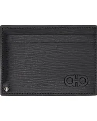 Ferragamo Black Gancini Card Holder Nero