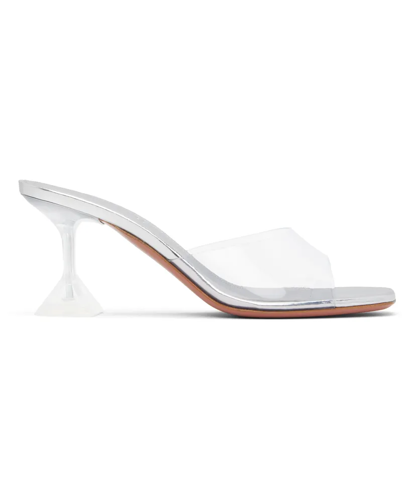 Amina Muaddi Transparent Lupita Glass Slipper 70 Heeled Sandals Transparent