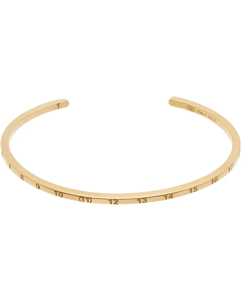 Maison Margiela Gold Numerical Cuff Bracelet 950