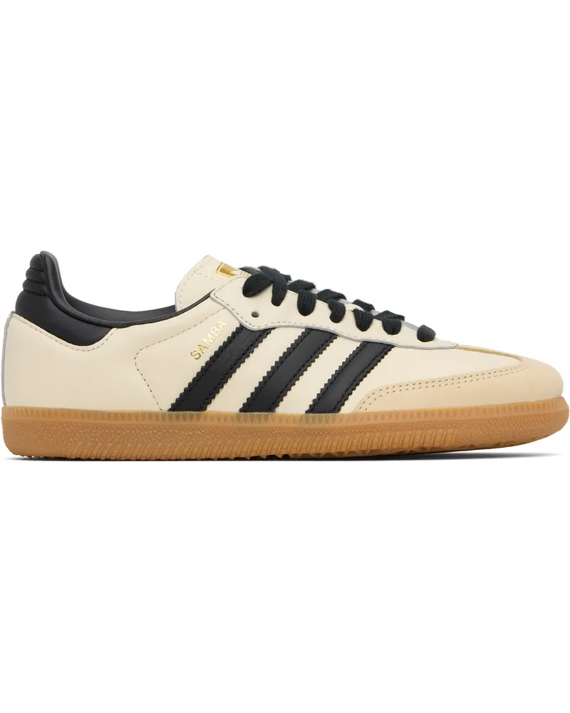 adidas Off-White & Black Samba OG Sneakers Cream
