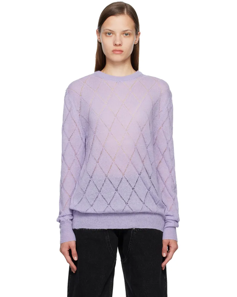 pushBUTTON Purple Laddered Sweater Vi