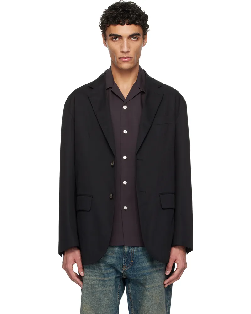 Wacko Maria Black Unconstructed Blazer
