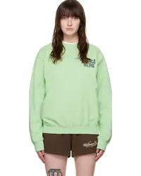 SPORTY & RICH Green USA Health Club Sweatshirt Thyme