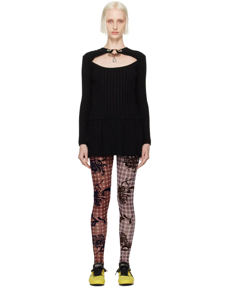 CHOPOVA LOWENA Black Darlene Sweetheart Mini Dress Black
