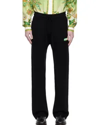 Casablanca Paris Black Straight-Leg Trousers Black