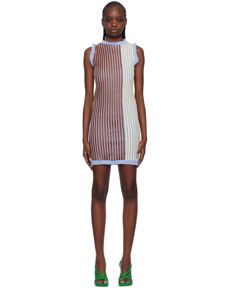 Stanley Raffington SSENSE Exclusive Off-White & Brown Minidress Cream