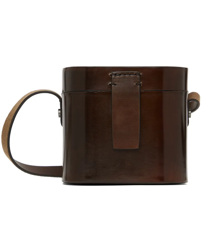 Max Mara Brown Leather Cubes Bag 1