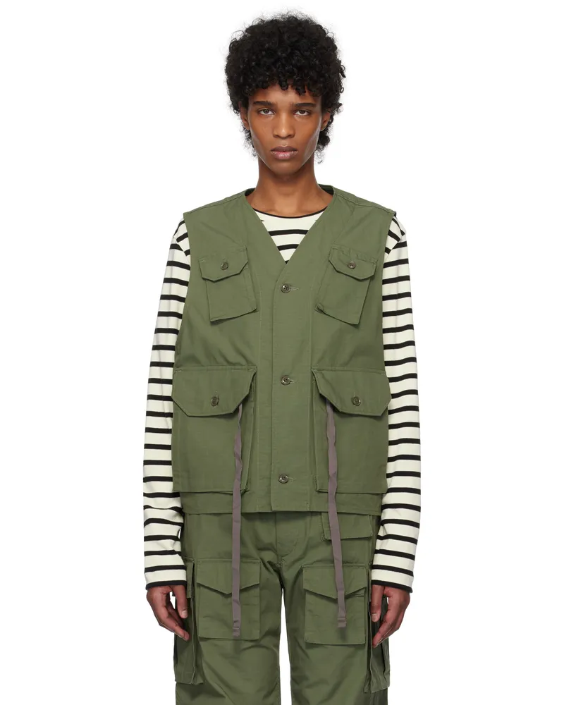 Engineered Garments Khaki C-1 Vest Ct010