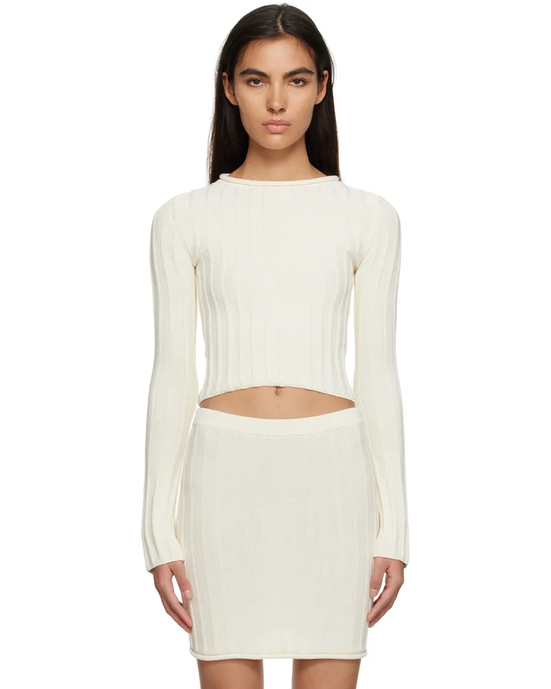 Filippa K Off-White Rib Sweater 7815