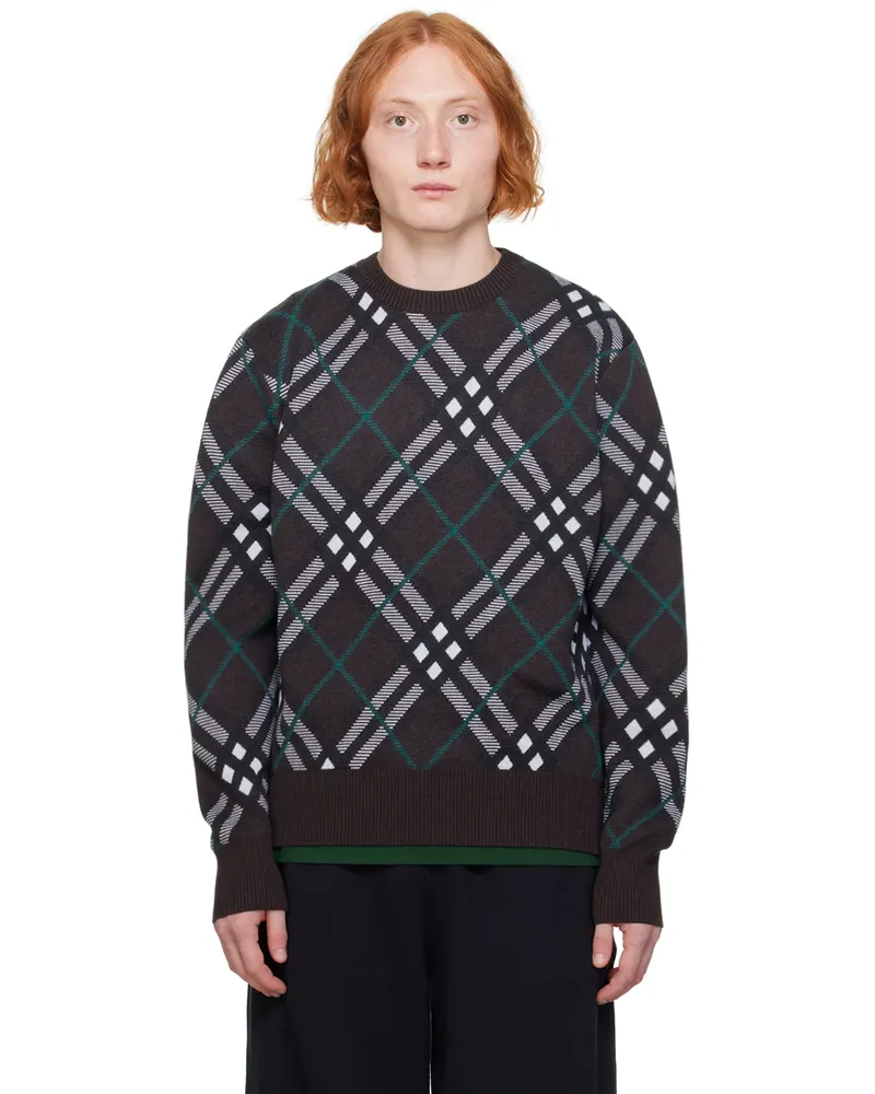 Burberry Brown Check Sweater Snug