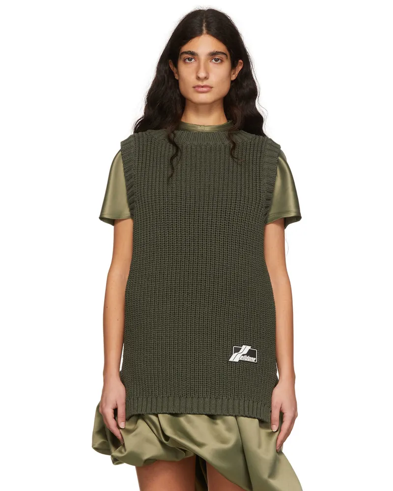 WE 11 DONE Khaki Cotton Vest Khaki