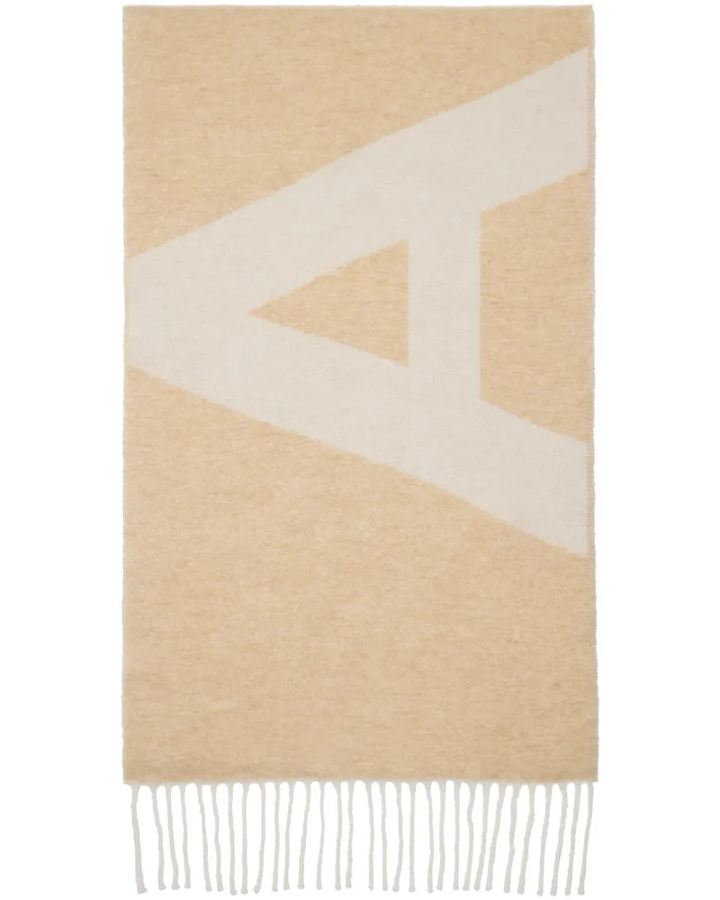 A.P.C. Beige & White Malo Scarf Cab