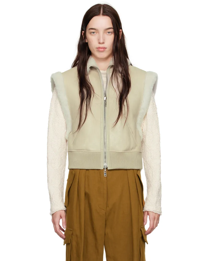 Isabel Marant Off-White Edwina Reversible Shearling Vest 20ck