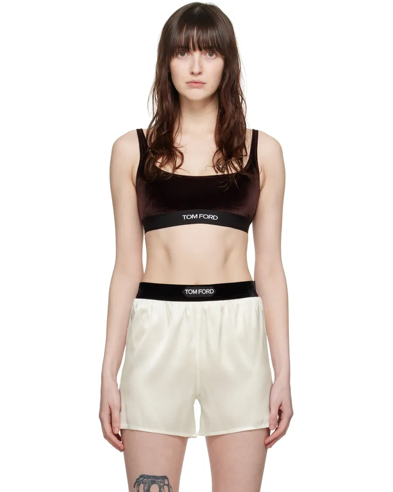Tom Ford Brown Scoop Neck Bra Kb377