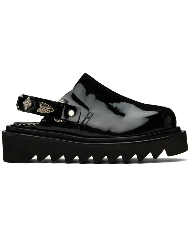 Toga Black Embellished Loafers Aj1239