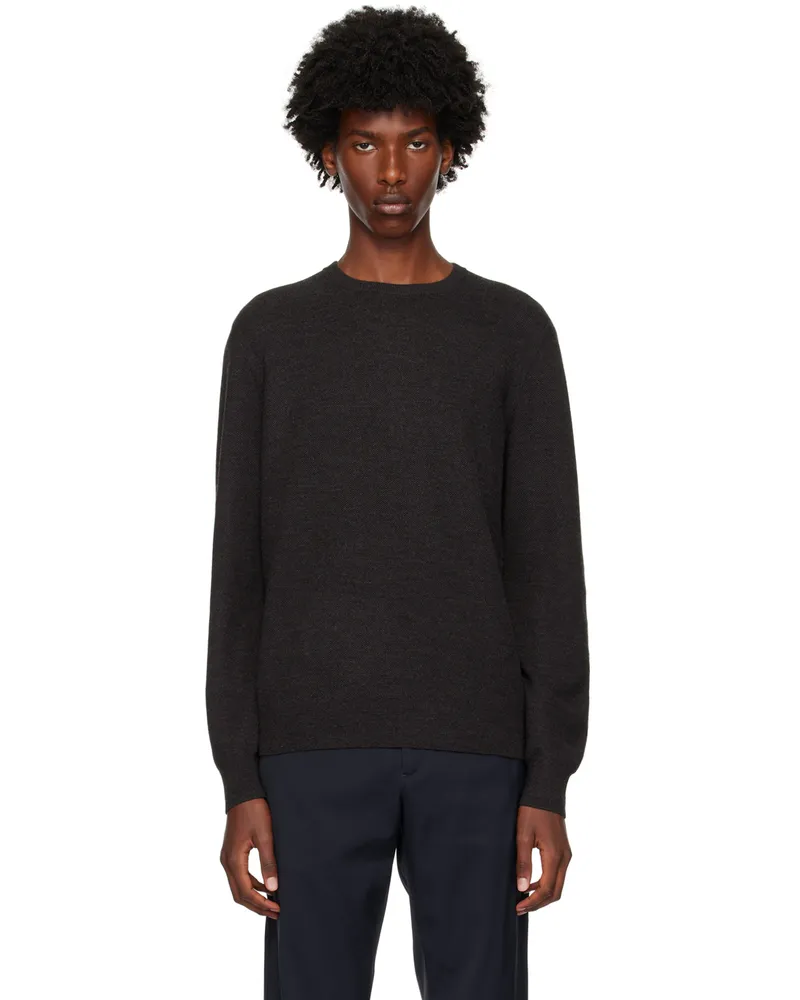 Theory Gray Honeycomb Sweater Mink