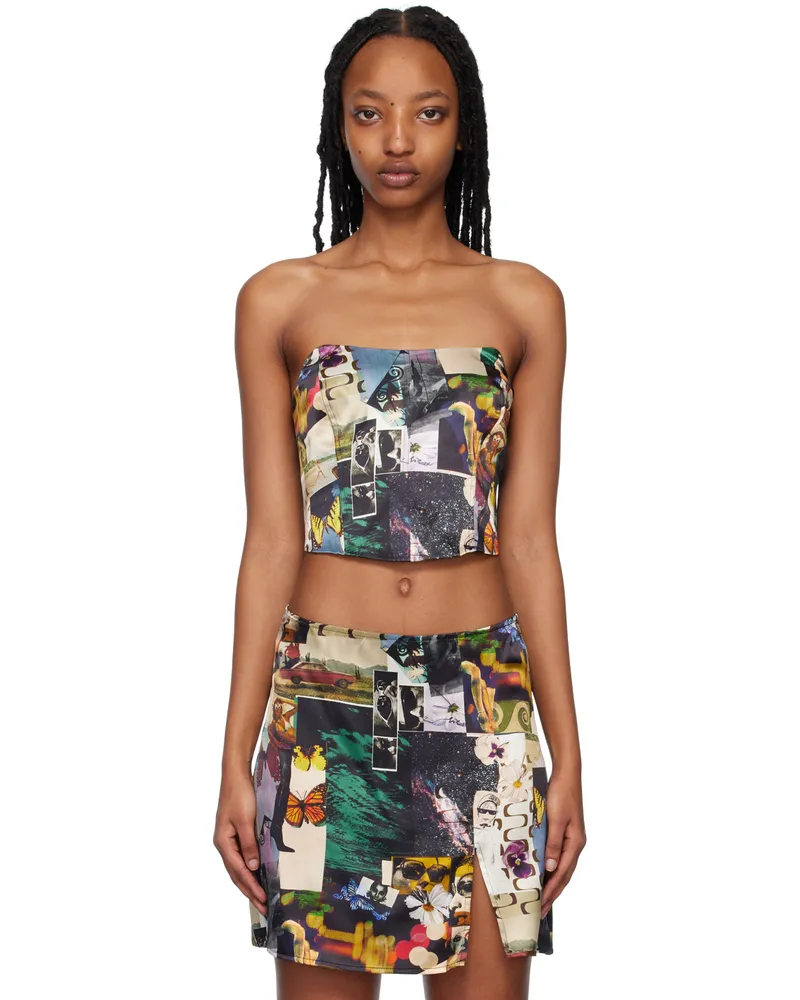 Reformation Multicolor Maia Bustier Decoupage