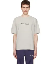 Palm Angels Grey Printed T-Shirt Melange