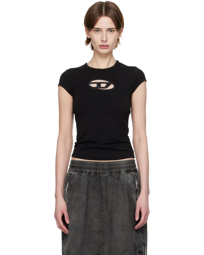 Diesel Black T-Angie T-Shirt 9xxa