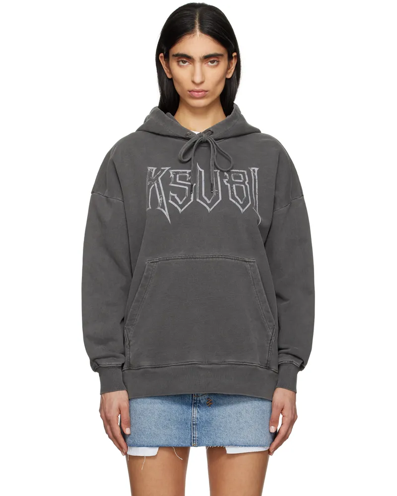 ksubi Gray Kingdom Oh G Hoodie Charcoal