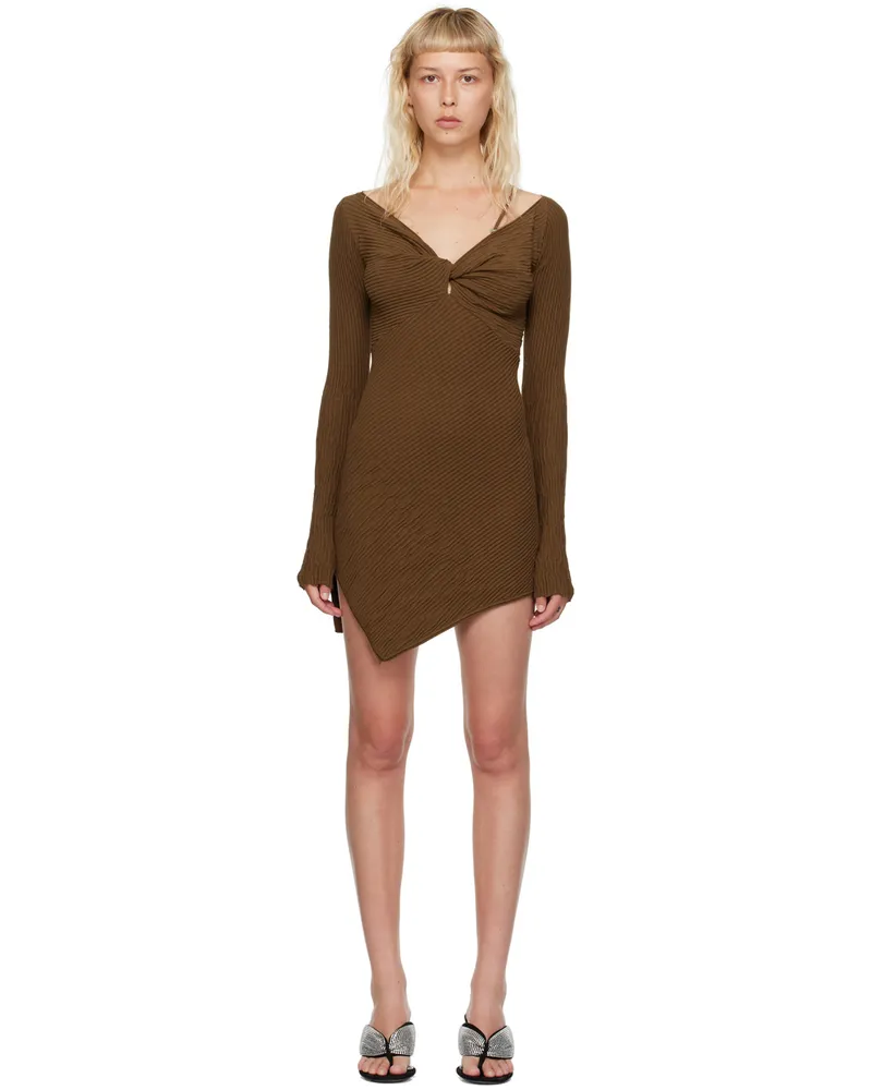 ATTICO Brown Desai Minidress 064
