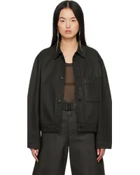 Christophe Lemaire Black Boxy Denim Jacket Brkhaki