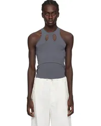 Dion Lee Gray Mobius Loop Tank Top Asphalt