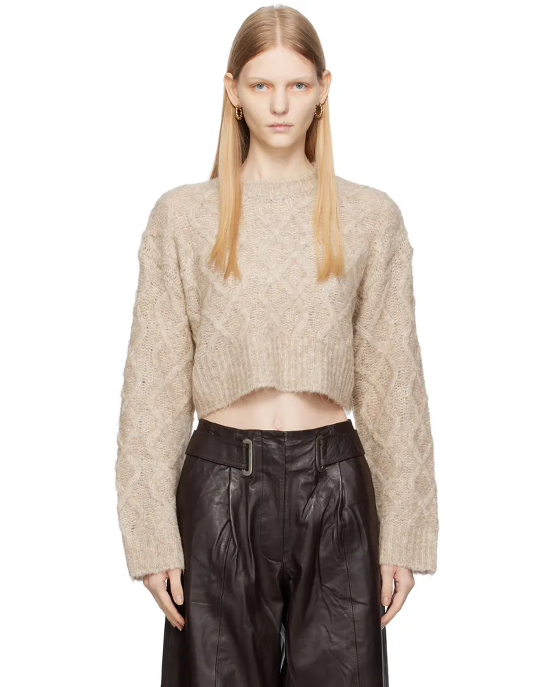ROTATE Birger Christensen Beige Brushed Sweater 16-1407