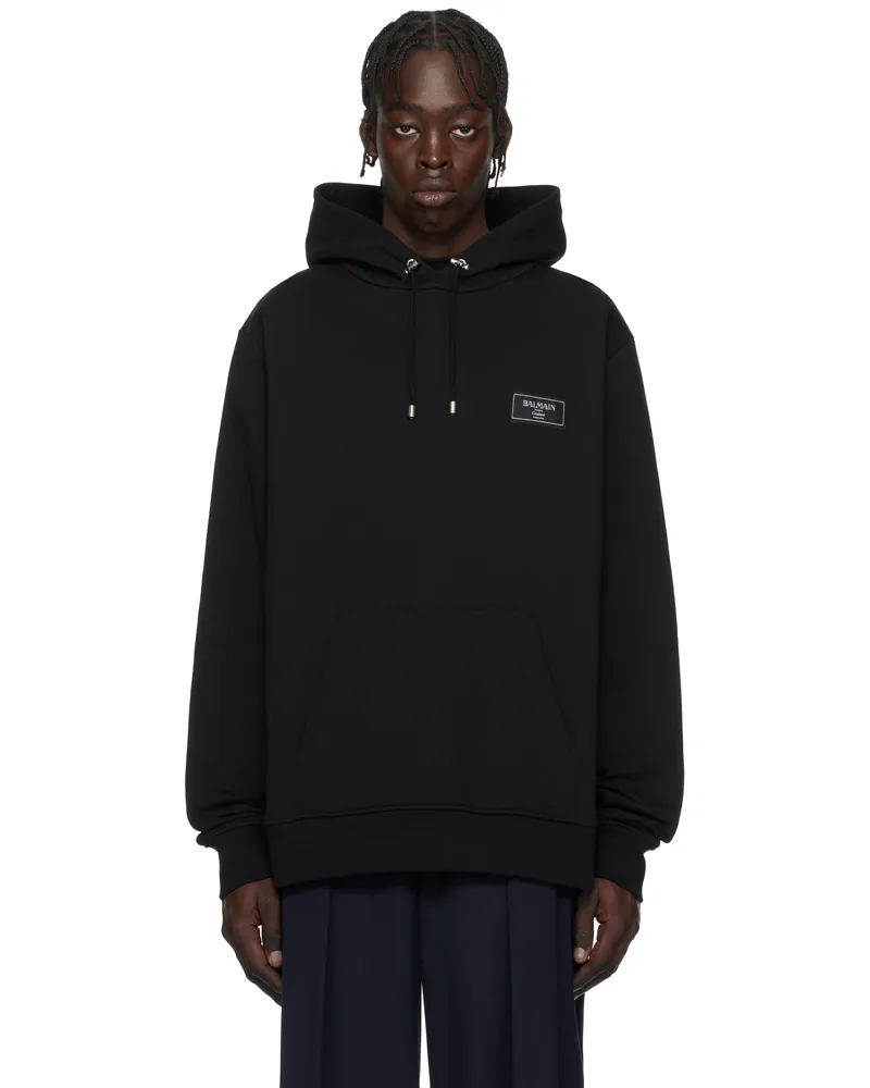 Balmain Black 'Balmain Couture' Label Hoodie 0pa