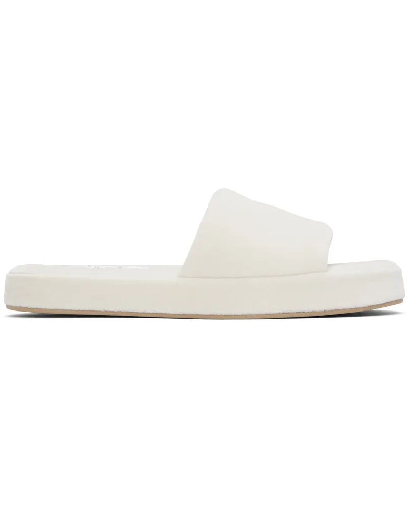 The Row Off-White Pillow Slippers Sat