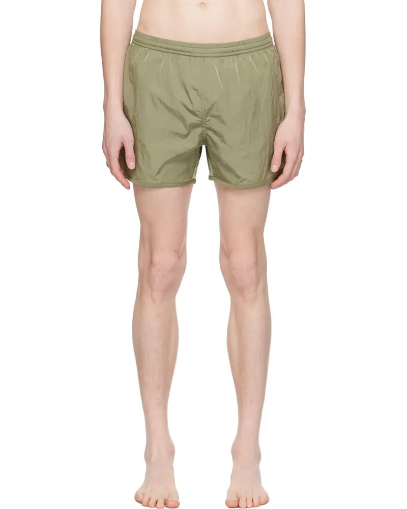 AMI Paris Green Ami de Cœur Swim Shorts Olive