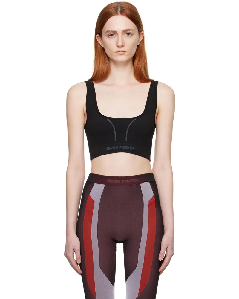 Heron Preston Black Active Sports Bra Black