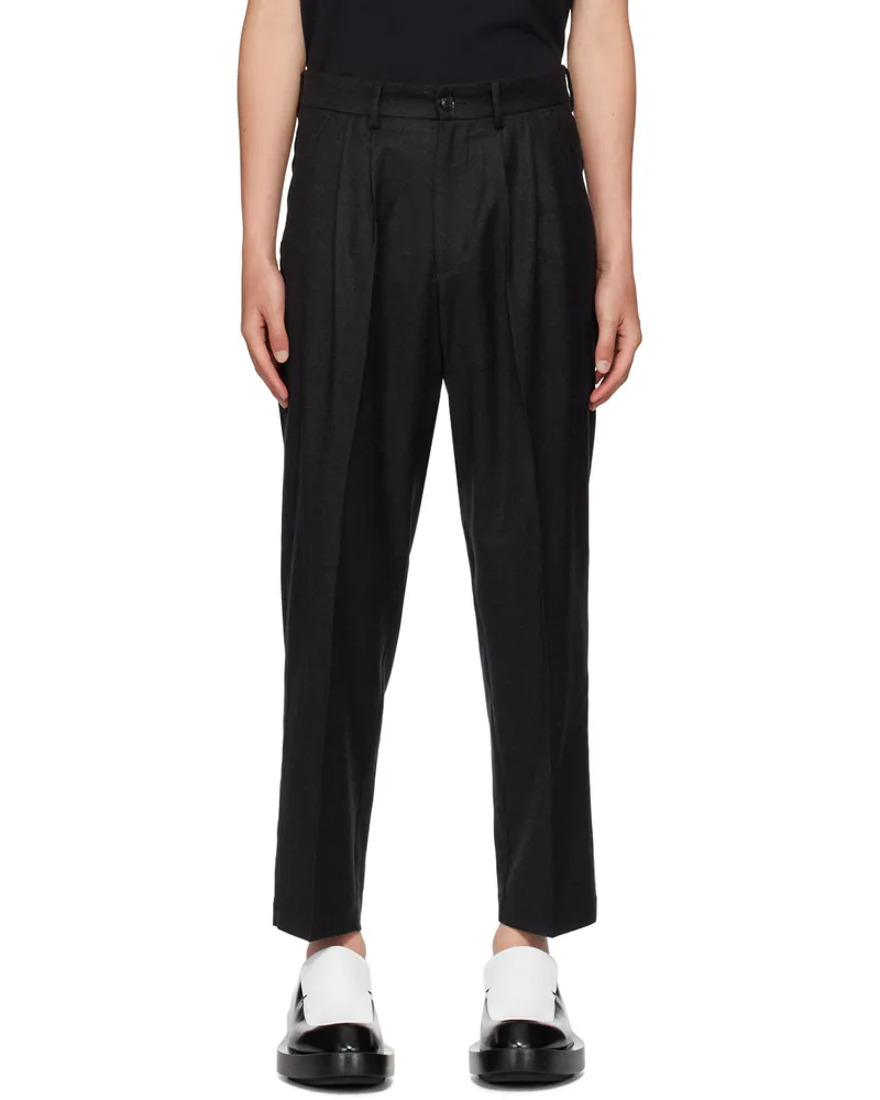 BARENA Black Nerio Trousers Antracite