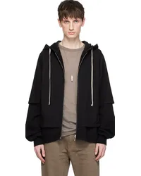 DRKSHDW by Rick Owens Black Zipped Hustler Hoodie Black