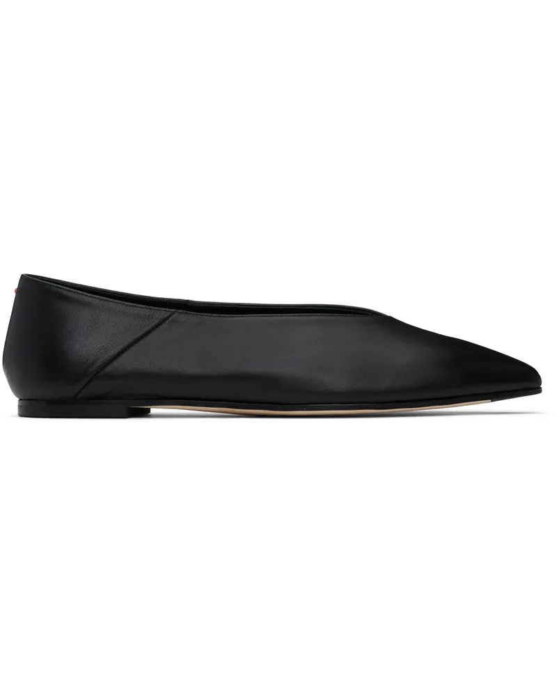 aeyde Black Moa Nappa Ballerina Flats Black