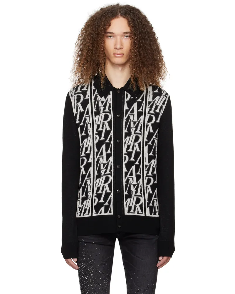 Amiri Black Repeat Cardigan Black