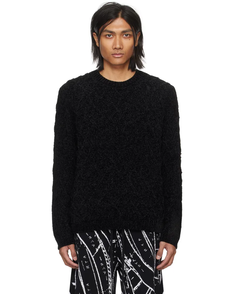 RTA Black Crewneck Sweater Black
