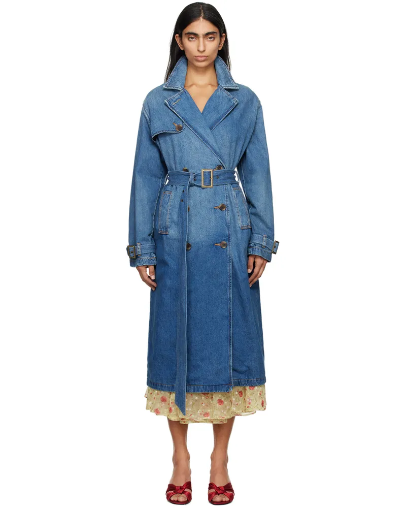 Levi's Blue Spade Denim Trench Coat Let's