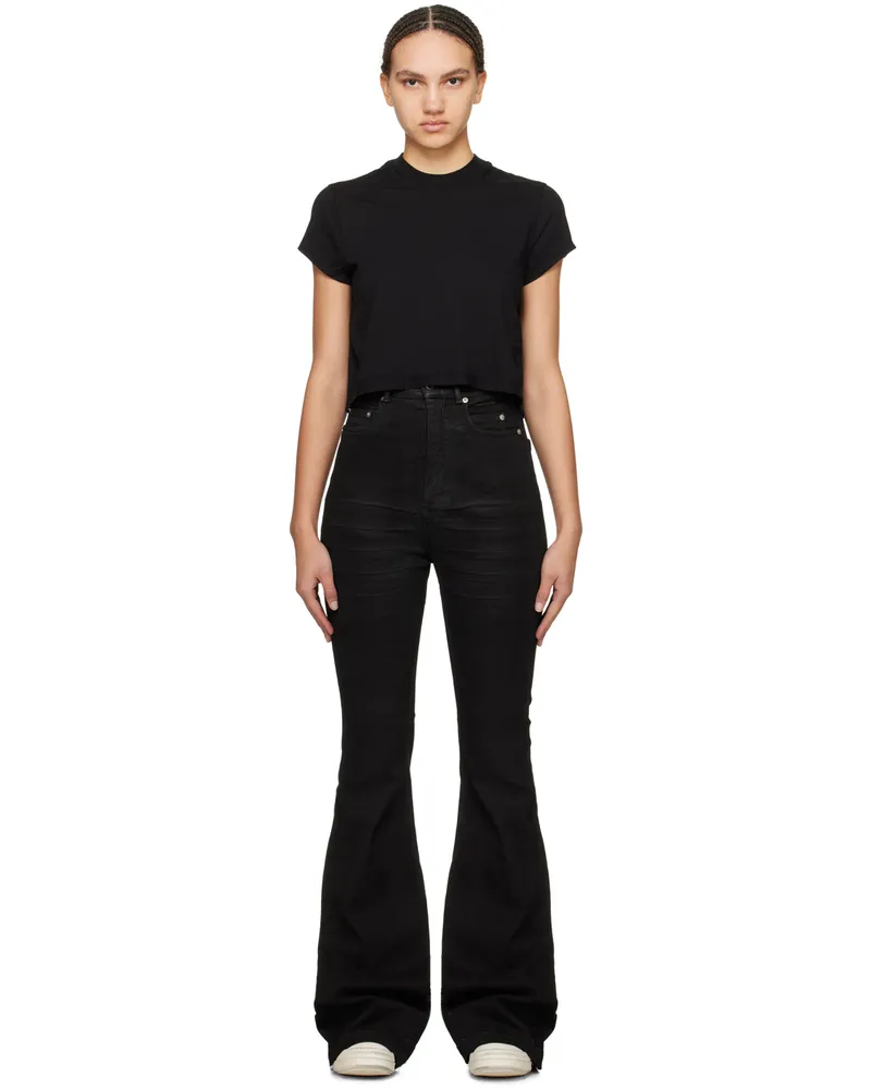 DRKSHDW by Rick Owens Black Cropped T-Shirt 09