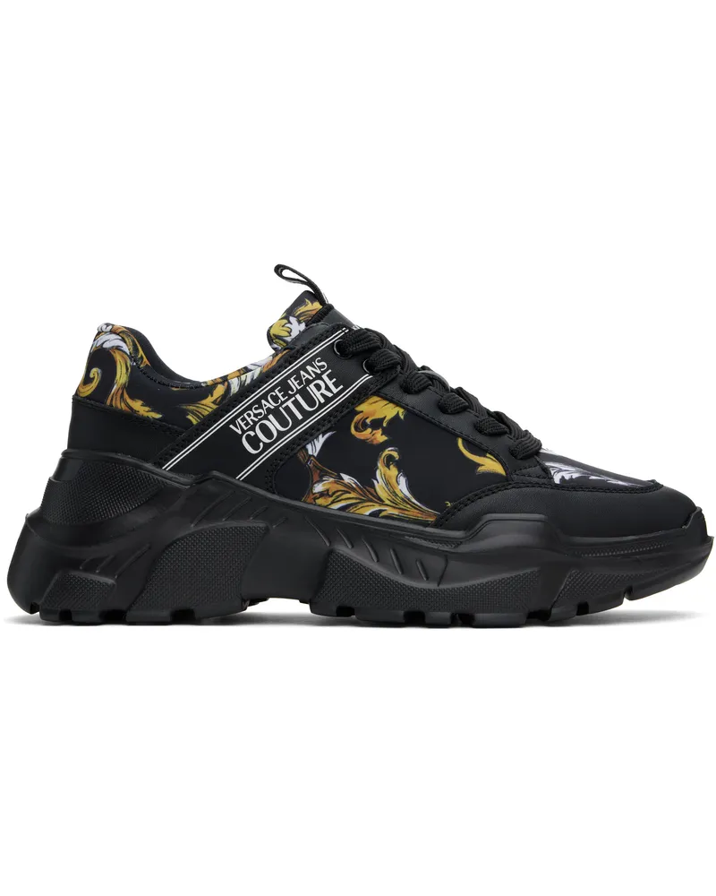 Versace Jeans Black Speedtrack Sneakers Eg89-black