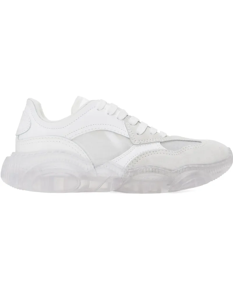 Moschino White & Gray Teddy Sneakers Transparent