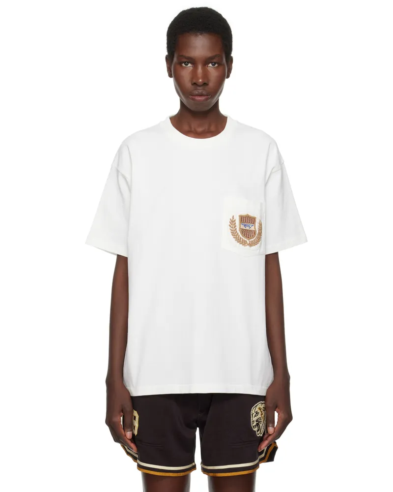 BODE Off-White Sportsman Patch Pocket T-shirt Cream
