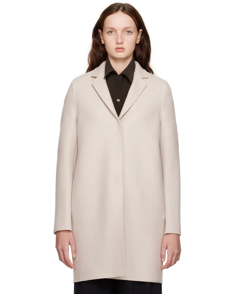 Harris Wharf London Beige Open Coat Cream