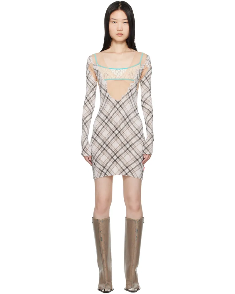 Diesel Beige & Off-White M-Euripide Minidress 97c