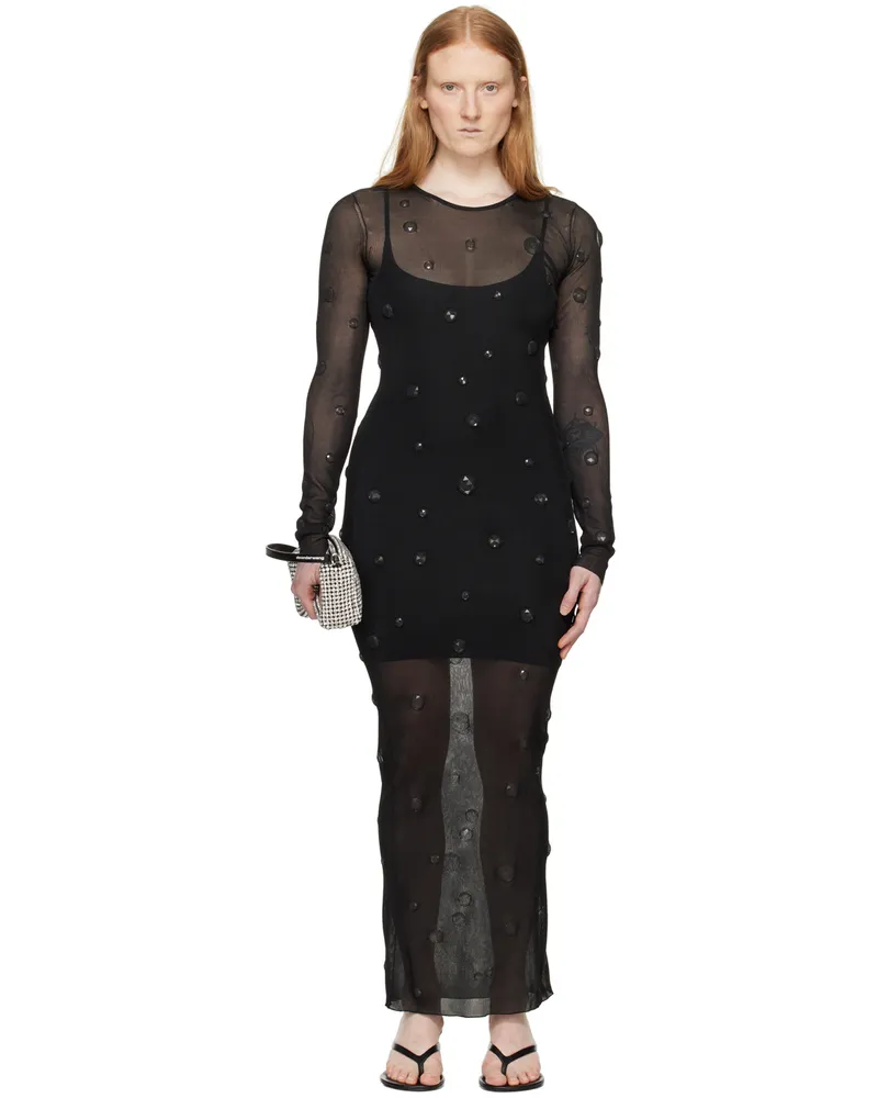 Alexander Wang Black Gem Maxi Dress 001