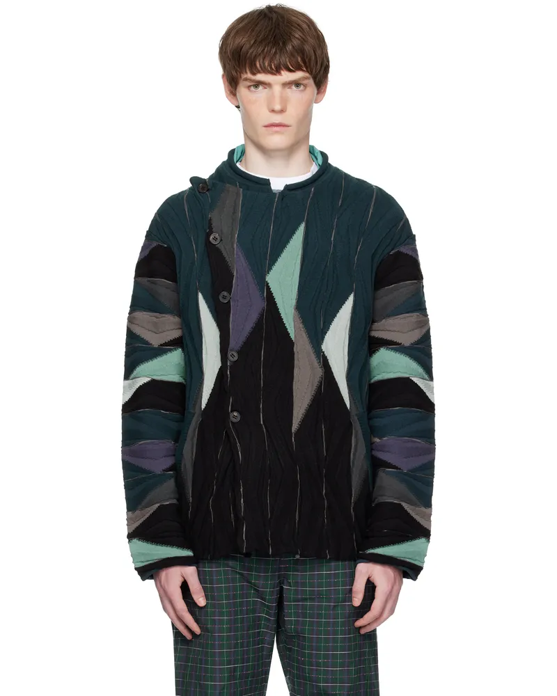 KIKO KOSTADINOV Navy & Black Raday Knitted Cardigan Black