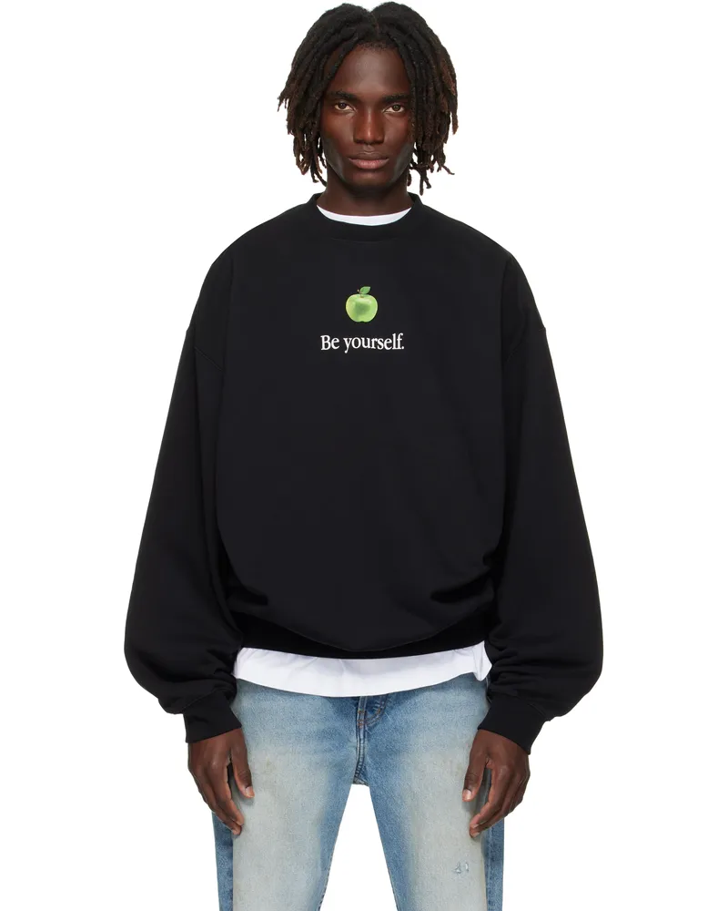 VETEMENTS Black 'Be Yourself' Oversized Sweatshirt Black