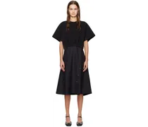 Black Layered Midi Dress