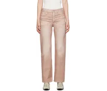 Pink Linear Cut Jeans