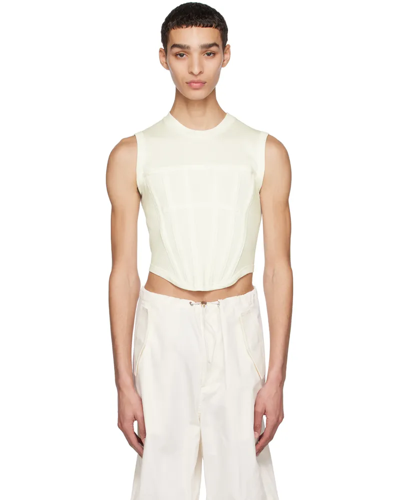 Dion Lee Off-White Corset Tank Top Ivory